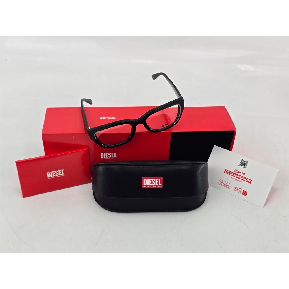 Diesel Eyeglasses Unisex 52mm Black Square DL4003 2001 - NEW